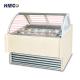 12-20 Pans Ice Cream Display Cabinet Countertop Gelato Dipping Freezer