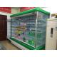 Green Multideck Display Fridge , Convenience Store Refrigerators Large Capacity