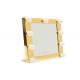 Square Cosmetic Portable Illuminated Makeup Mirror With 9 Light Bulb , Led Tabletop Mirror