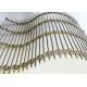 Wire Rope Rod Woven Soft 63% Stainless Steel Architectural Mesh For Facade Cladding