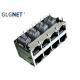 EMI Tabs Stacked RJ45 Connectors 2.5G Integrated Transformer For Ethernet Switches