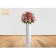 Small Glossy White Fiberglass Planters Floor Vases Decorative Flower Pots