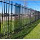 Wholesale 6ftx8ft garden black metal fences anti rust galvanized steel fence