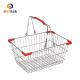 Wholesale Metal Wire Mesh Supermarket Shopping Basket For Retail Grocery Store