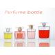 Square Rectangle Empty Clear Small Glass Perfume Bottles With Square Crystal Cap