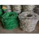 Green Color PE Coated High Tensile Barbed Wire 25kg Per Coil