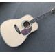41 inch solid spruce top handmade ebony fingerboard real abalone shell inlaid electric acoustic guitar