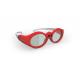 Custom Kids Lcd Lenses DLP Link 3D Glasses For TV Red Frame 120Hz