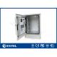 16U Galvanized Steel Outdoor Telecommunication Cabinet 19'' Rack With Air Conditioner IP55