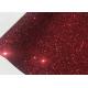 Glamour Red Color Glitter Wall Fabric Adhesive  Grade 3 For Patch Work Sparkle
