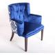 Solid wood frame fabric upholstery hotel lounge chair/single sofa