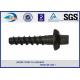 SS Thread Railway Sleeper Screws Zinc Plated / Railway Screw Spikes