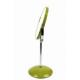 Round Shape Green Vanity Mirror With Embowedgreen Base