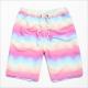 Summer Digital Print Rainbow Gradient Loose Shorts For Men And Women