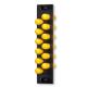 Yellow Cap ST Fiber Patch Panel 12 Position With Single Mode Adapter
