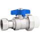 5201B Gas Stove Valve Brass Ball Valve DN15 DN20 for Tap Water Supply with PP-R Adapter x Flexible Female Threaded Nut