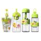 Custom Cartoon Kids Water Fruit Infuser Glass Infusion Drink Bottle With Sleeve