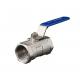Stainless Steel 201 / 304 / 316 Thread End 1pc Ball Valve PN63
