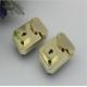 Wholesale zinc alloy hardware accessories shiny gold metal purse turn lock for leather wallets