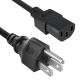 IEC US Power Cords Waterproof 250V 3 Pin Computer Ac Power Cable