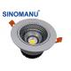 1200LM Black LED Recessed Downlights For Shopping Mall Aluminum Heat Sink