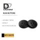 2 Holes Polyester Buttons Pearl Black Brush Color for Garment Accessories