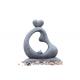 Nature's Mark Heart Couple LED Relaxation Resin Water Fountain with Authentic River Rocks grab and go river rocks