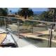 Outdoor Terrace Stainless Steel Glass Balustrade 316SS Post Glass Railing Modern Design