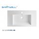 Hot Selling China Top Quality SWJ800 Stone Resin Basins Bathroom Glossy White Rectangle Shape Cabinet Basins for Hotel