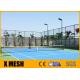 3.0mm Galvananized PVC Coated Cyclone Chain Wire Fencing Panels On Tennis Court