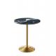 Modern Style Marble and brass Table Antiqued brass color round end table