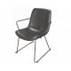 Metal Frame Retro Leather Dining Room Chair For Resturant