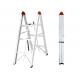 CE Standard Industrial Aluminium Ladder , Aluminium Multi Purpose Ladder 3-6 Steps