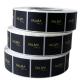 Printing Logo Plastic Sticker Labels Black Color Matt / Foil Stamping Surface