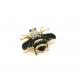 Fashion Diamond Bee Brooch  , Black Clothes Pin Black Glue Dropping Process OEM ODM