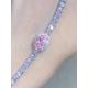 2.87ct Pink Diamond Tennis Bracelet Oval Cut Loose Synthetic Diamonds