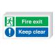 Customized Green Photoluminescent Safety Exit Sign Glow In The Dark
