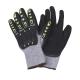 TPR Coated N-D137 CE HPPE Knitted Nitrile Sandy Impact Resistant Cut Resistant Gloves