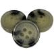 26L Engraved Logo Fake Horn Button With Rim 4 Hole Brown Color