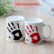 Red Palm Heat Sensitive Color Changing Mugs Personalized Eco Friendly