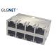 Through Hole / DIP 10G RJ45 Connector 2x4 Stacked Structure 60W UPOE+ Right Angle