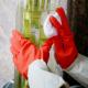 Oil Resistant Kitchen Rubber Gloves Customized Color For Household Cleaning