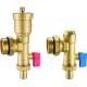 6009+6010 Extruded Profile Manifold Parts End Piece Set as Supply Automatic Air-vent and Supply / Return Draining Valves