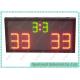 Volleyball electronic scoreboard with red digit scores display