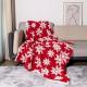 Double Layer Thick Printed Blanket Christmas Style Coral Fleece Throw Sherpa Plush Blanket