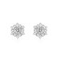 New Snowflake Shape Design 18k Lab Grown Diamond Earrings Jewelry  NGTC Certified Round shape diamond Earrings