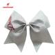 Youth Glitter Cheer Bows , Ponytail Sparkly Cheer Bows Customized Size