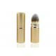 Middle Length Nylon Hair Retractable Powder Brush With Gold Handle