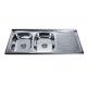 layon polish Stainless Steel Double Bowls Kitchen Sink with Drainboard in South America 120*50CM