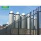 Commercial Industrial Steel W Pale Palisade Security Fencing Galvanised